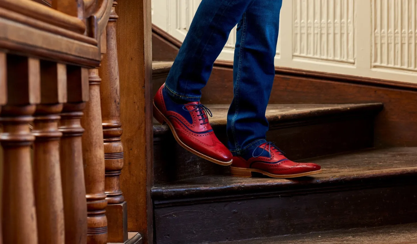 mcclean__navy_hand_painted__choc_suede_4.webp Store Mcclean - Mens Brogues | Mens Oxfords