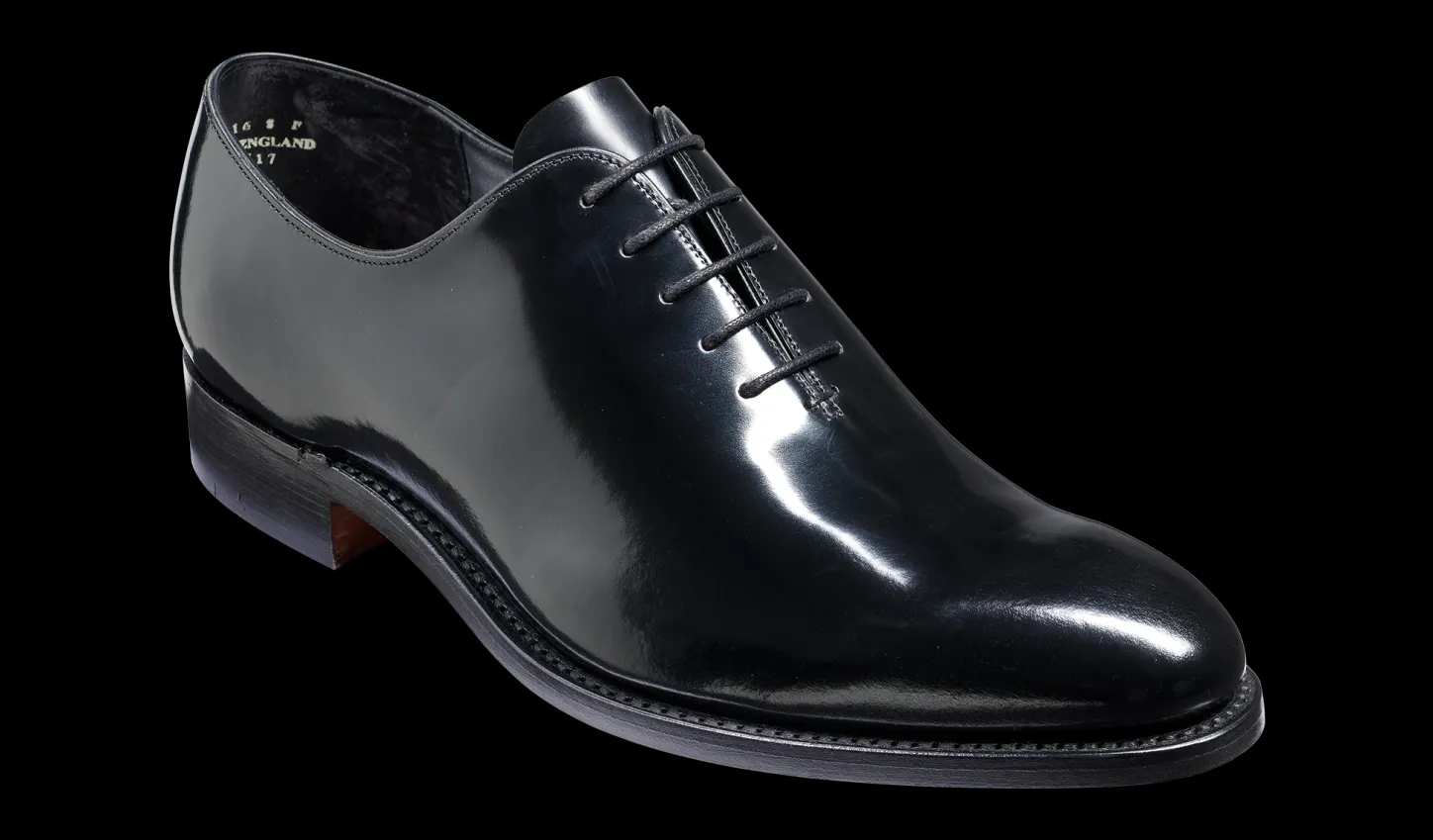 Best Sale Nelson - Black Hi Shine Oxford Shoe Mens Oxfords