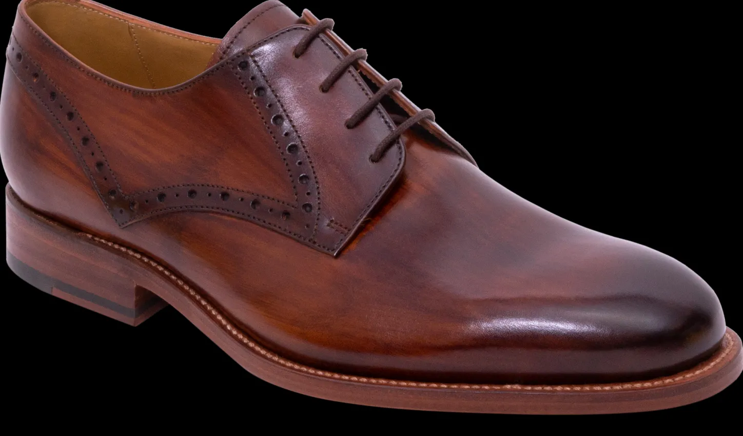 New Trent - Hand Brushed Brown Mens Brogues | Mens Derbys