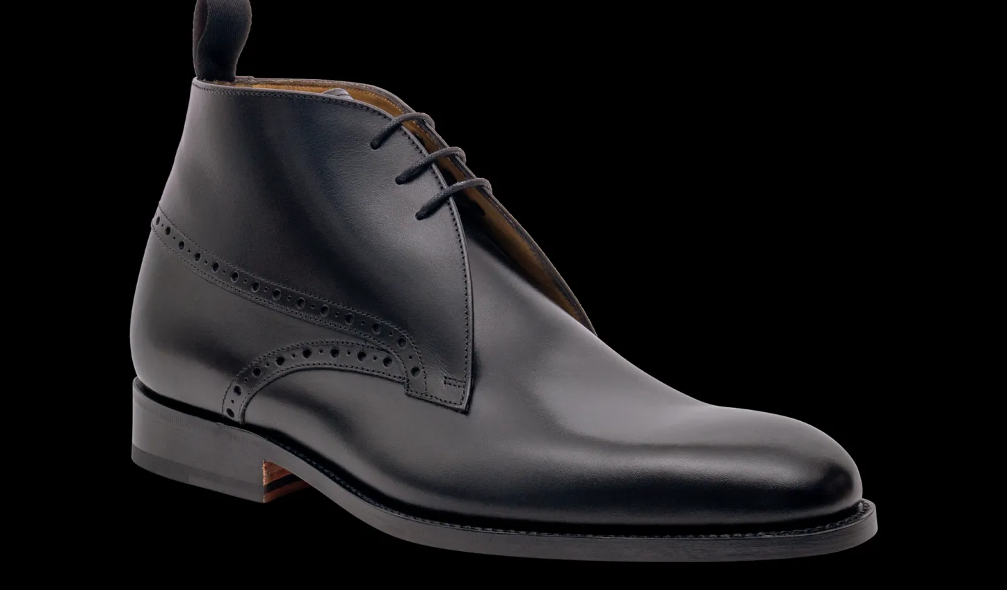 Discount Tyne - Black Calf Mens Boots