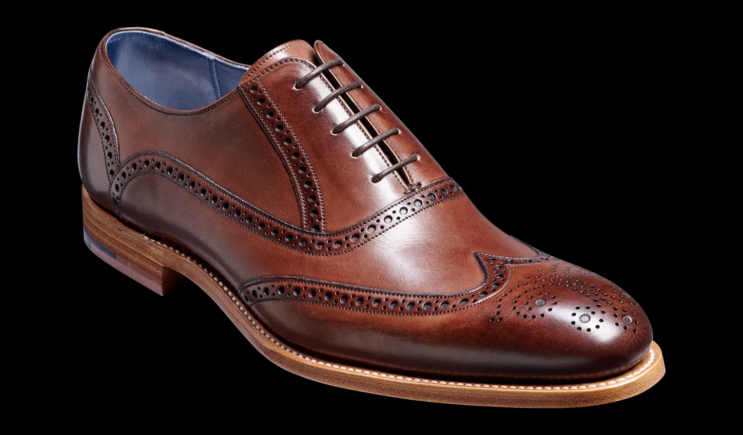 Cheap Valiant - Ebony Hand Painted Mens Brogues | Mens Oxfords