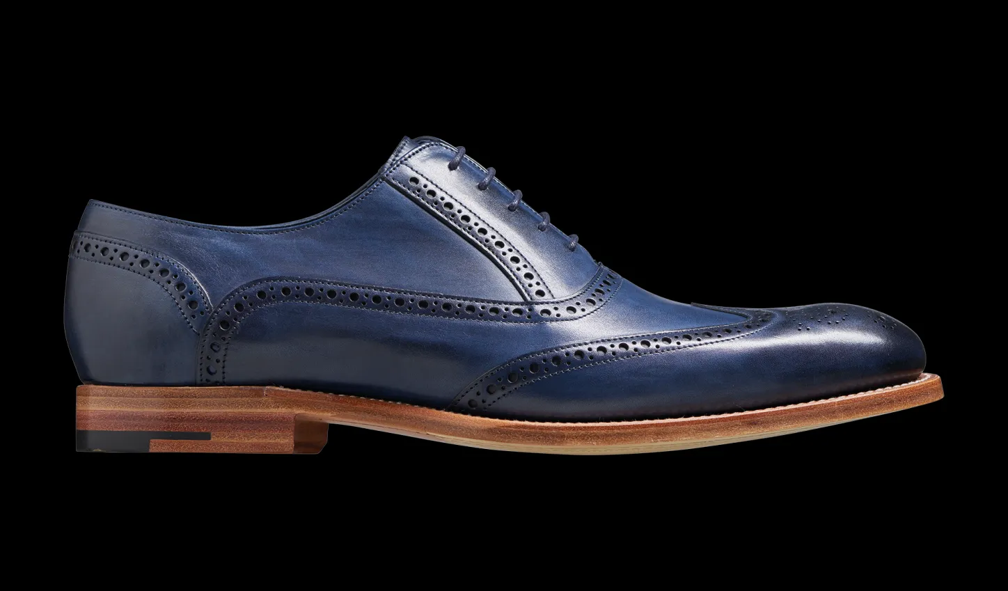 Fashion Valiant - Navy Hand Painted Mens Brogues | Mens Oxfords