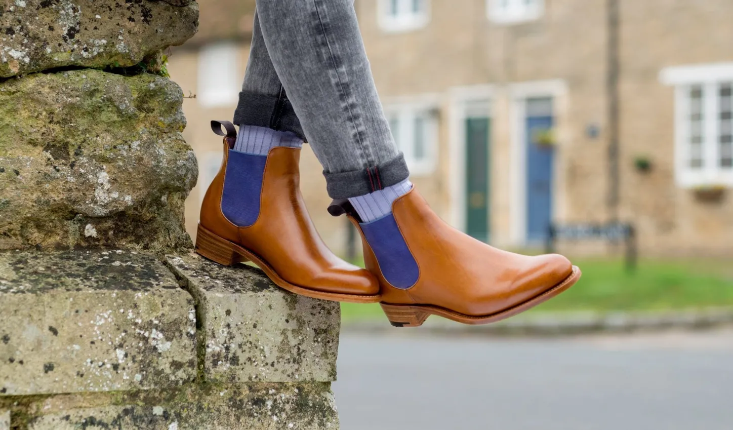 violet__cedar_calf__blue_elastic_4.webp Discount Violet - Cedar Calf / Blue Elastic Women Womens Boots