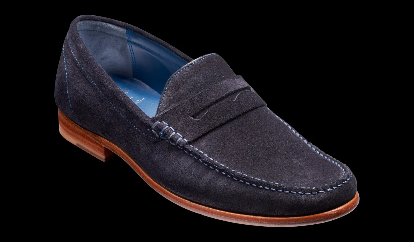 Cheap William - Dark Navy Suede Mens Loafers